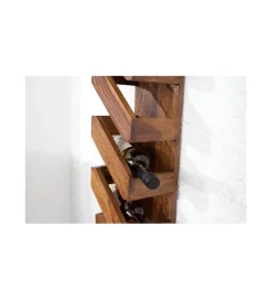 Stojak na wino FINICE Makassar 70 cm drewno sheesham
