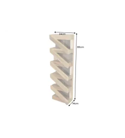 Stojak na wino MAKASSAR 80 cm na 5 butelek drewno teak