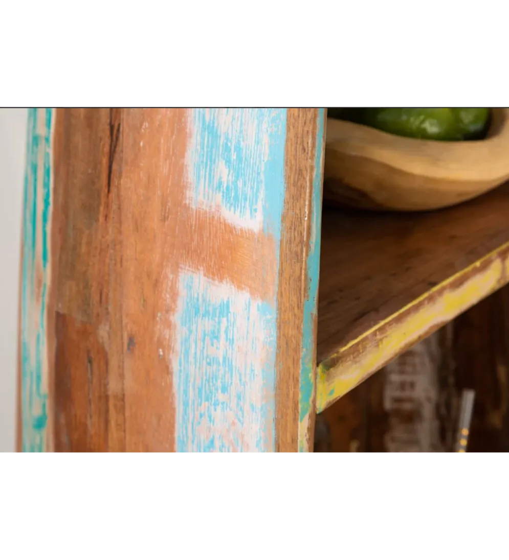 Stojak na wino BARGE 190 cm drewno mango