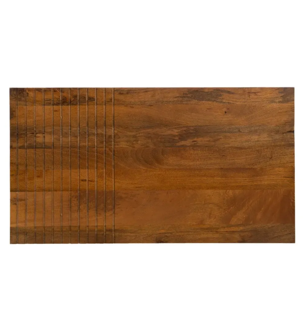 Stolik kawowy ABNER 110 cm drewno mango Brązowa