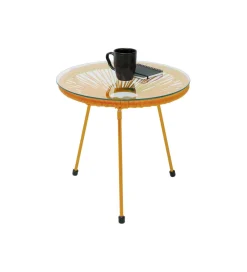 Stolik kawowy ACAPULCO 50 cm mono pomarańczowy