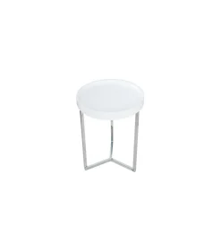 Stolik kawowy Modular 40 cm biało srebrny