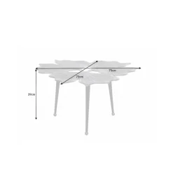 Stolik kawowy Morella 75 cm srebrny