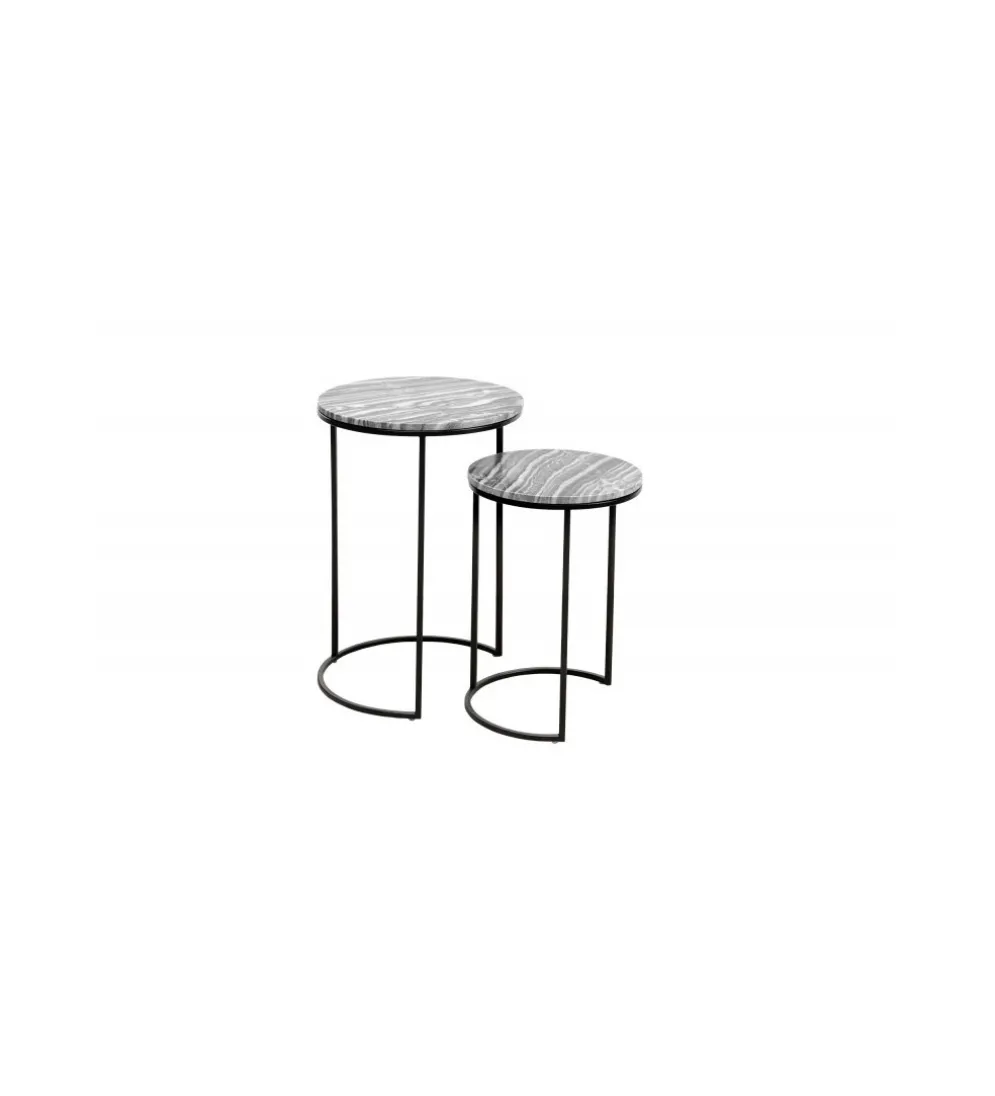 Stolik kawowy Nobil Elements set 2 marmur szary