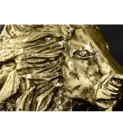Stolik kawowy WILDLIFE LION 60 cm antyczne złoto