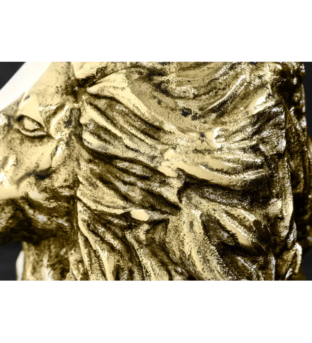 Stolik kawowy WILDLIFE LION 60 cm antyczne złoto