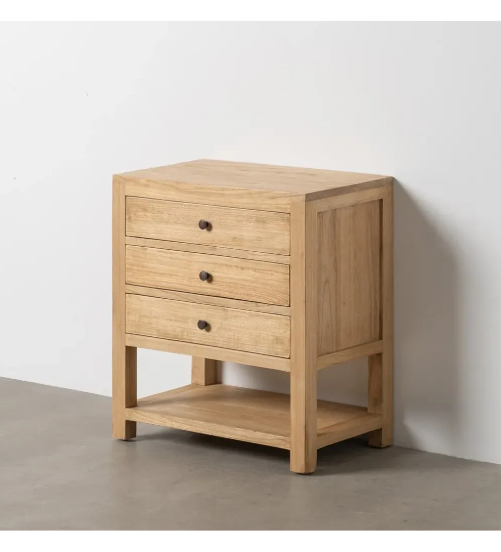 Stolik nocny MEGANY 65 cm drewno mindi