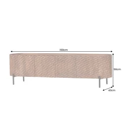 Stolik pod TV ADLON 160 cm drewno mango wzór 3D