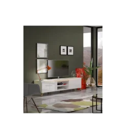Stolik pod TV ALADYN 200 cm biały