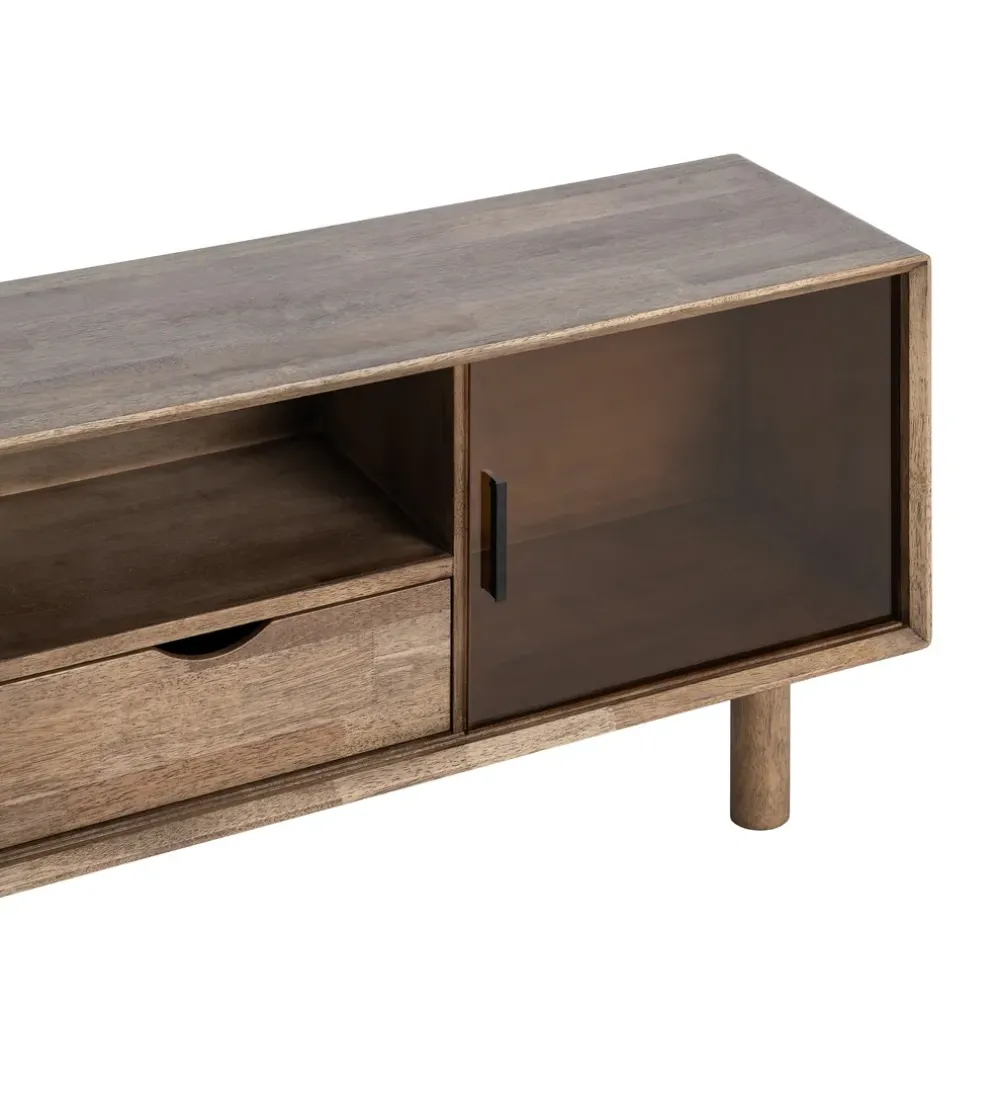 Stolik pod TV AMY 150 cm drewno kauczuk