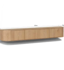 Stolik pod TV NOVERO ZWEVEND 220 cm naturalny