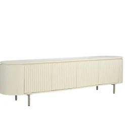 Stolik pod TV PATOU 210 cm jasnobeżowy drewno mango