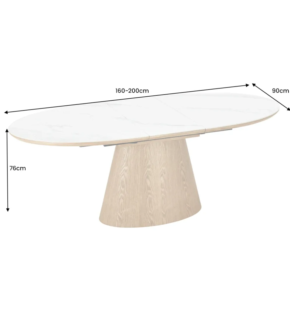 Stół rozkładany UNIQUE od 160 do 200 cm ceramiczny blat