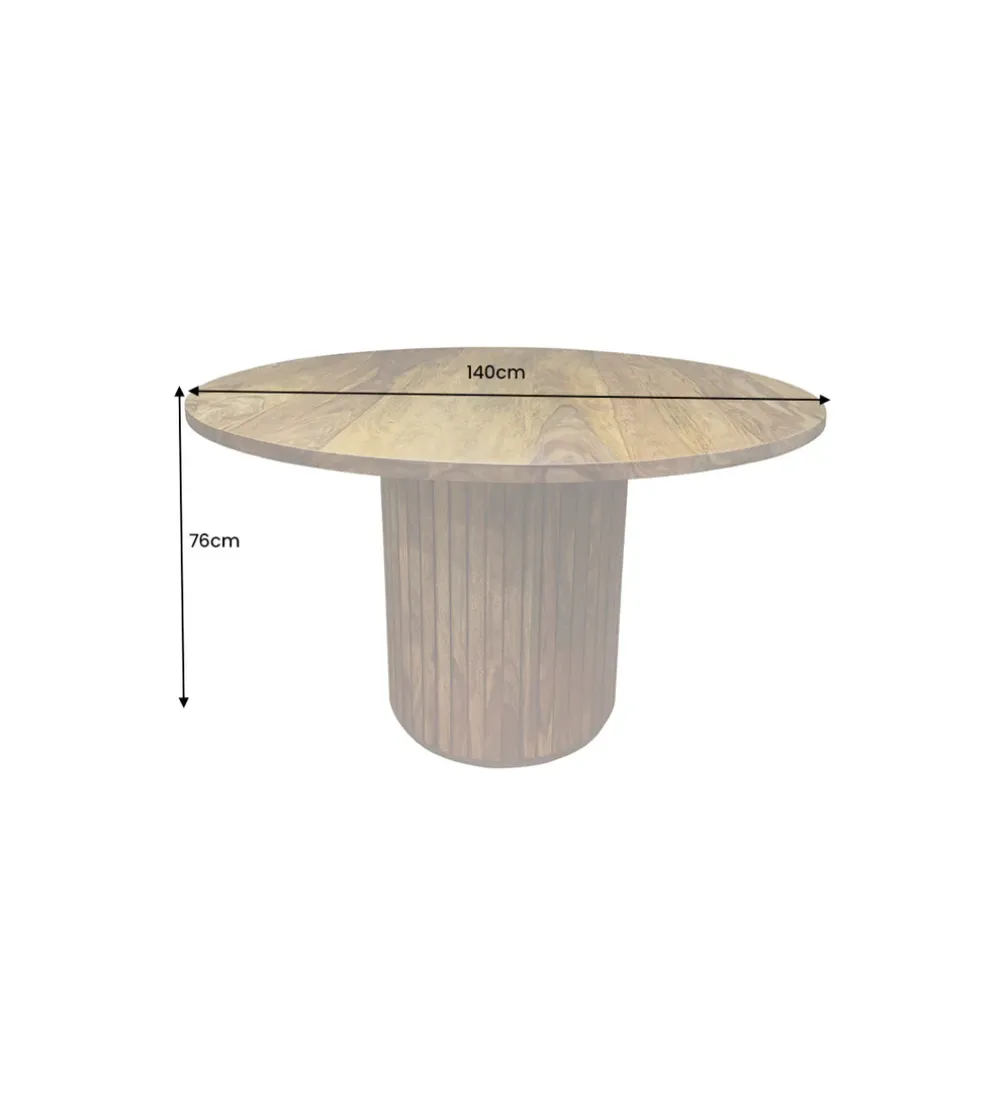 Stół TRES CHIC 120 cm drewno sheesham naturalny