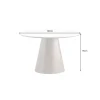 Stół UNIQUE 120 cm drewno orzecha biały ceramiczny blat