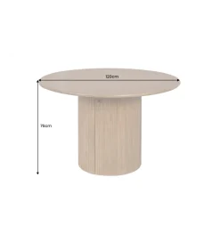 Stół z szafką TRES CHIC 120 cm drewno mango brązowy