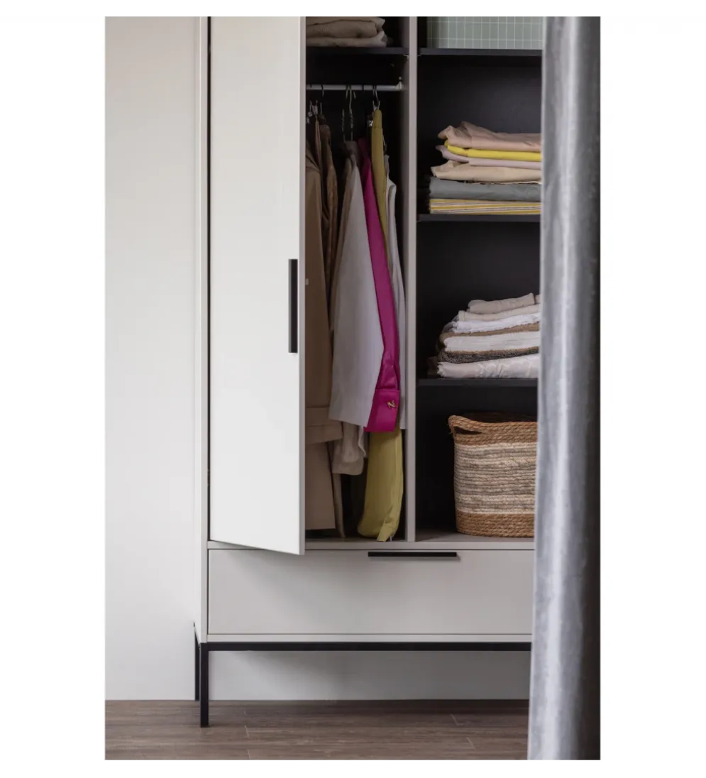 Szafa ADAM 200 cm drewno sosny dust