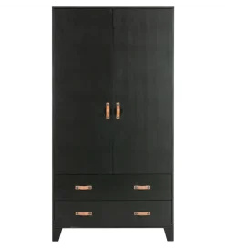 Szafa DIAN 180 cm drewno sosny czarna