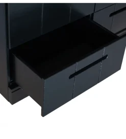 Szafa DRAWER 195 x 140 cm drewno sosna czarna