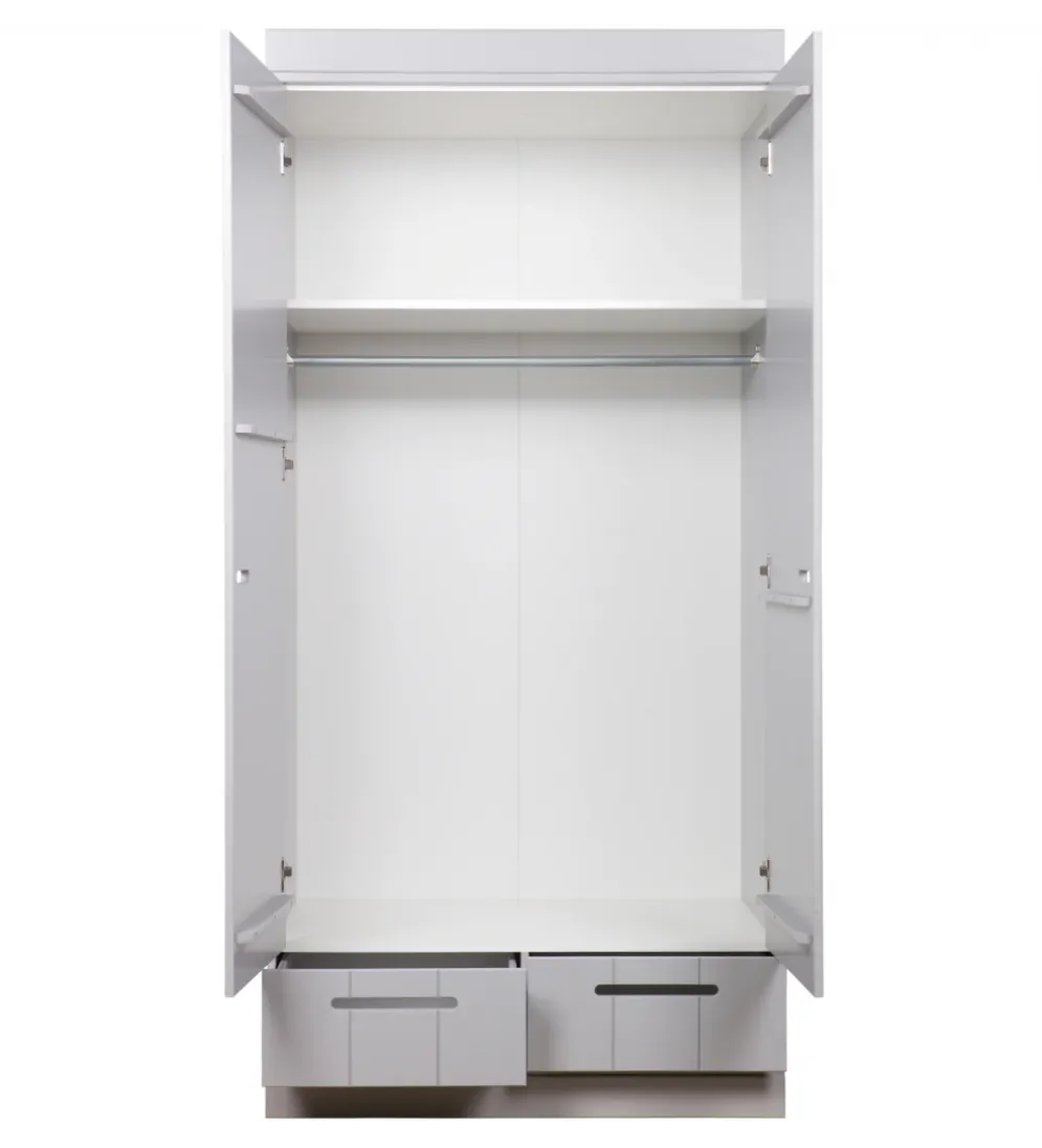 Szafa DRAWER 195 x 94 cm drewno sosna szara