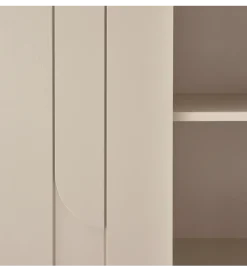 Szafa Japandi z wzorem RAIN 200 cm drewno sosny dust