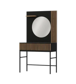 Toaletka wisząca MEORATI 85 cm w optyce dąb artisan/czarny