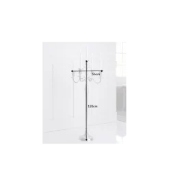 Świecznik 5 - ramienny 120 cm srebrny
