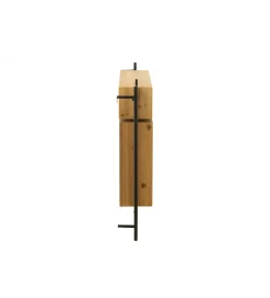 Wieszak ścienny TINA 130 cm drewno jodła czarny