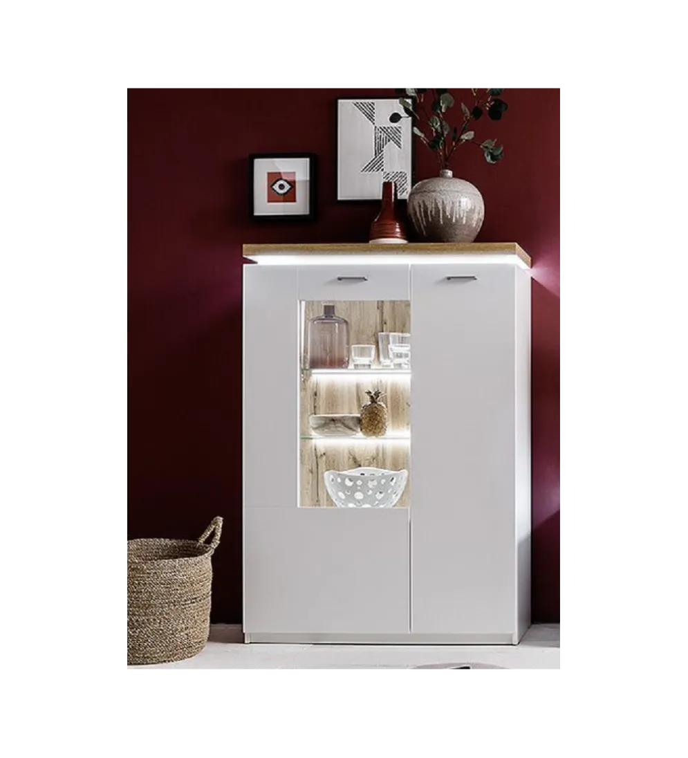 Witryna CALI 98 cm biała
