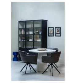 Witryna EXHIBIT 200 cm XL czarny