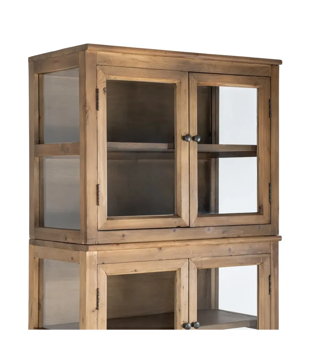 Witryna RECDANICO 201 x 80 cm naturalna