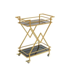 Wózek do serwowania Trolley Piramids 65 cm złoty