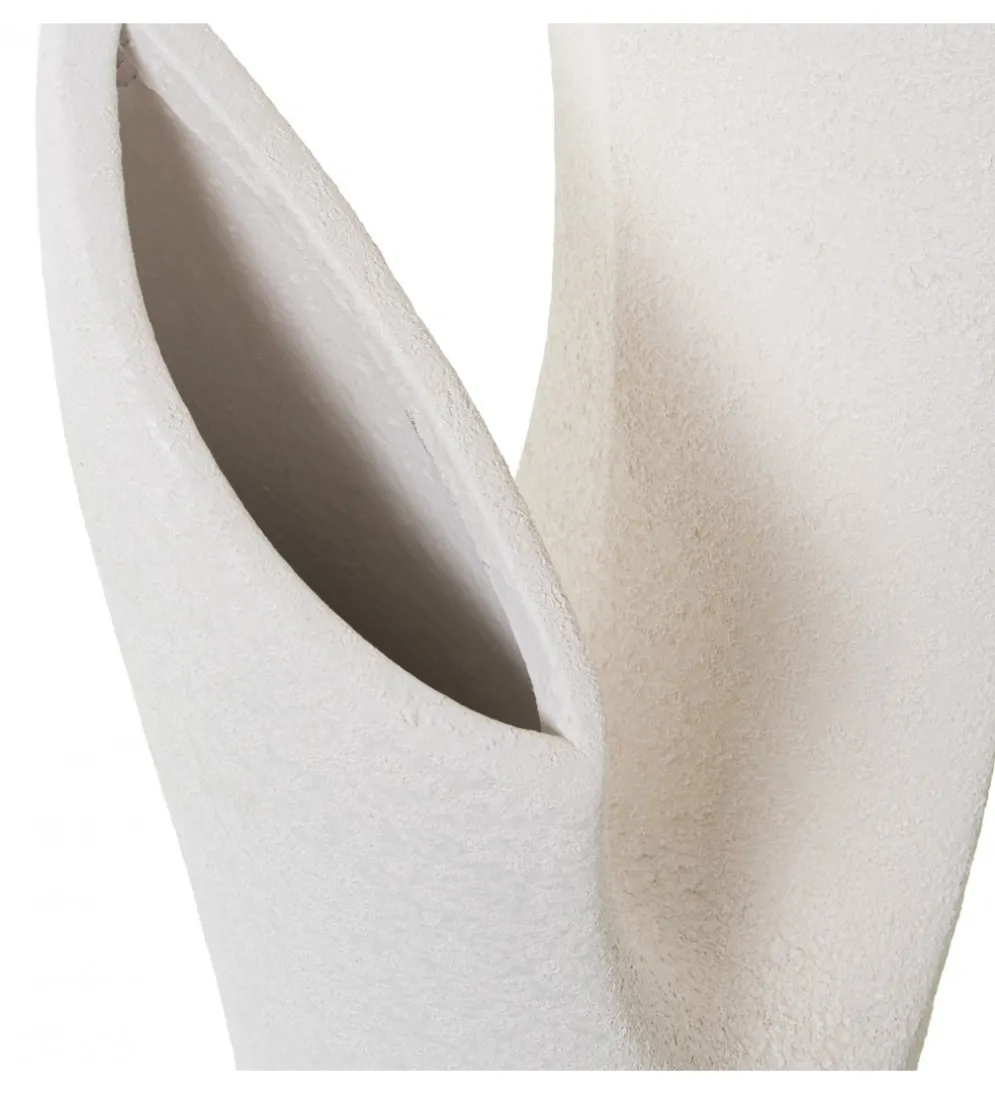 Zestaw 2 wazonów SANDY 42 cm 33 cm ceramika beżowa