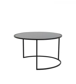 Zestaw 2 stolików kawowych DUARTE 65 cm 75 cm czarne